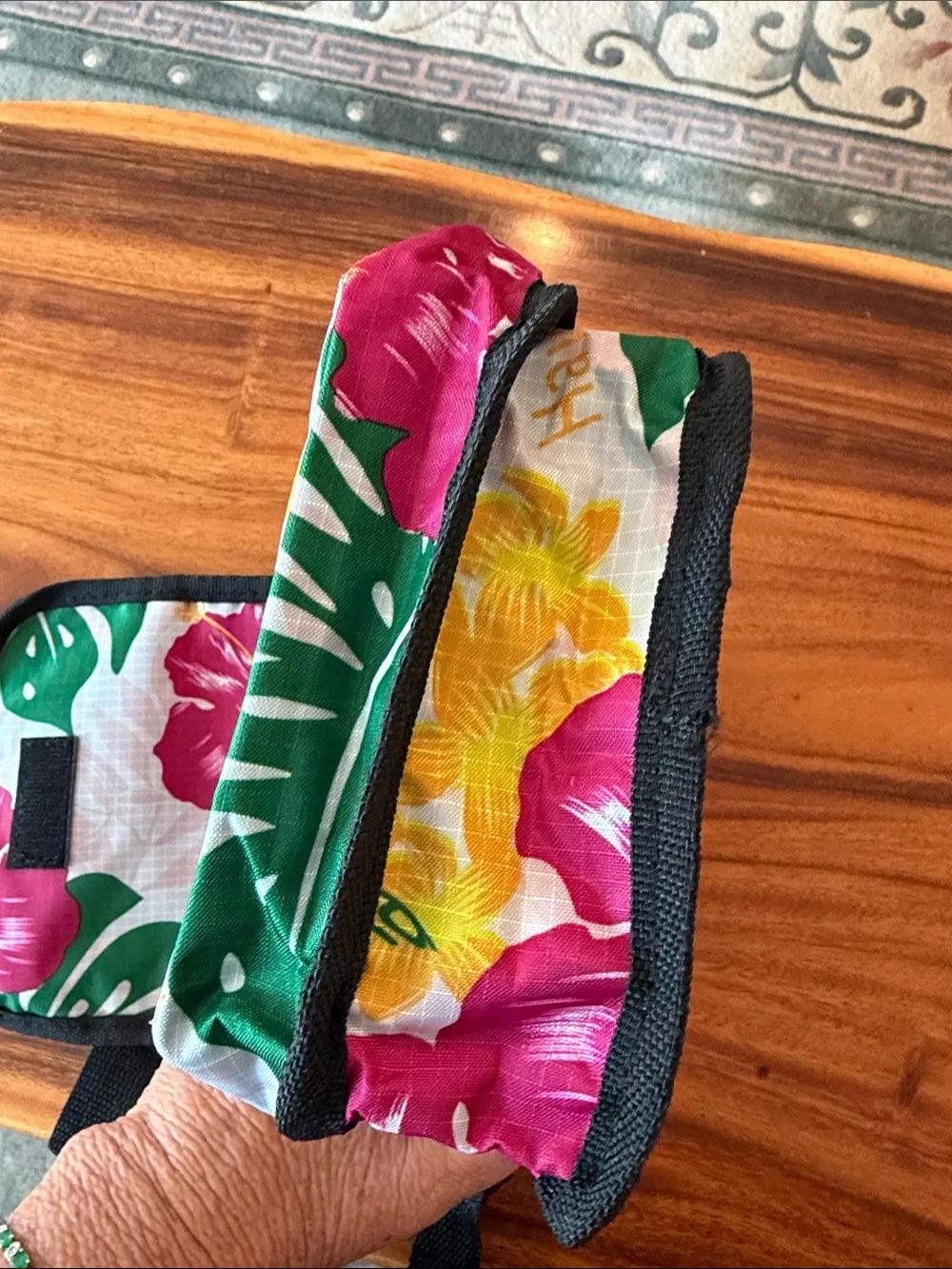 Aloha Floral Crossbody Bag in Pink & Yellow